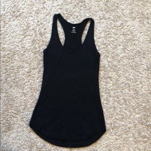 Black racerback tank top